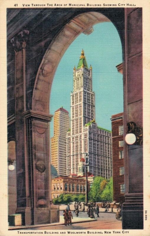 USA Transportation Building and Woolworth Building New York City 01.99