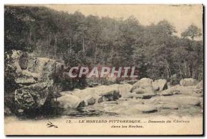 Postcard Old Morvand Morvan Descent of Chalaux in rocks