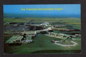 CA SAN FRANCISCO Airport CALIFORNIA Postcard Airplanes