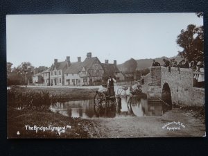 Kent EYNSFORD The Bridge & Local Water Cart -  Old RP Postcard by R. Gee