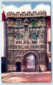 Tuck Oilette CANTERBURY, England ~ CHRIST CHURCH GATE ca 1910s   Postcard