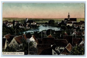 c1910 Greetings From Lauffen am Neckar Germany Antique Posted Postcard