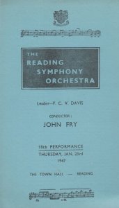 Reading Symphony Orchestra 1947 Berkshire Vaughan Williams Folk Songs Concert...