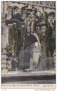 OXFORD, Oxfordshire, England, 1900-1910's; Porch Of St. Mary The Virgin Church