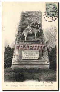 Asnieres Old Postcard The rescue dog dog cemetery