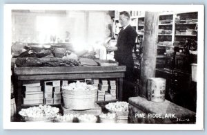 Pine Ridge Arkansas AR Postcard RPPC Photo Dick's Store Interior 1951 Vintage