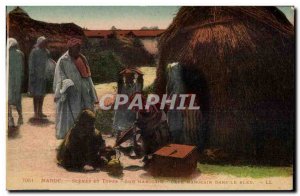 Old Postcard Morocco Morocco-Scenes et Types southern Morocco Moroccan Cafe I...