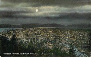 Postcard Washington Aberdeen Night Think of me hill Lowman & Hanford 23-9510