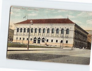 Postcard Public Library, Boston, Massachusetts
