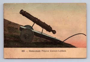HOME MADE FILIPINO CANNON LANTACA GUN PHILIPPINES MILITARY POSTCARD (c.1910)