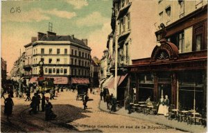 CPA CAYEUX - Place Gambetta et rue de la République (515284)