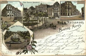 argentina, BUENOS AIRES, Casa Rosada, Calle Viamonte (1898) Litho Postcard