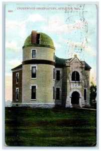 c1910 Exterior View Underwood Observatory Appleton Wisconsin WI Antique Postcard