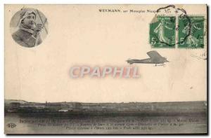 Old Postcard Jet Aviation Weymann on monoplane Nieuport