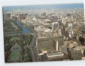 Postcard Seeing Nihombashi Direction from Hibiya Park & Marunouchi Tokyo Japan