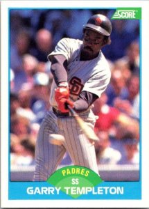 1989 Score Baseball Card Gary Templeton San Diego Padres sk29825