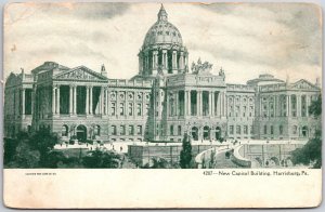 Harrisburg Pennsylvania, New Capitol Building, Black & White, Vintage Postcard