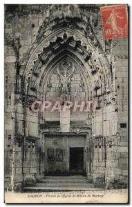 Postcard Old Loudon Portal From & # 39Eglise St Hilaire Du Martray