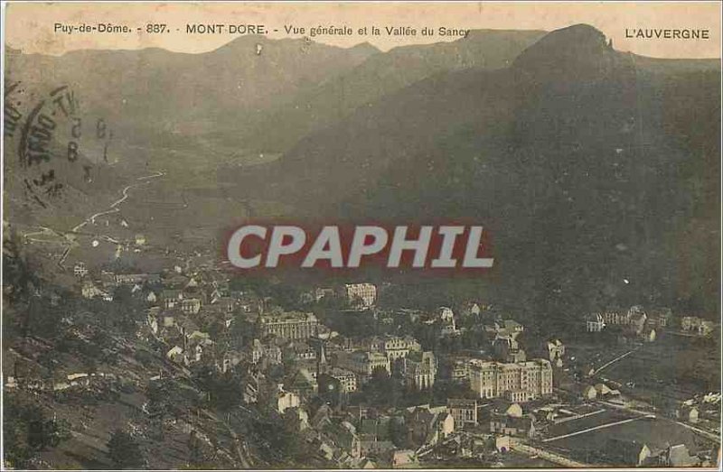 Old Postcard Puy de Dome Mont Dore General view and the Vallee du Sancy Auvergne