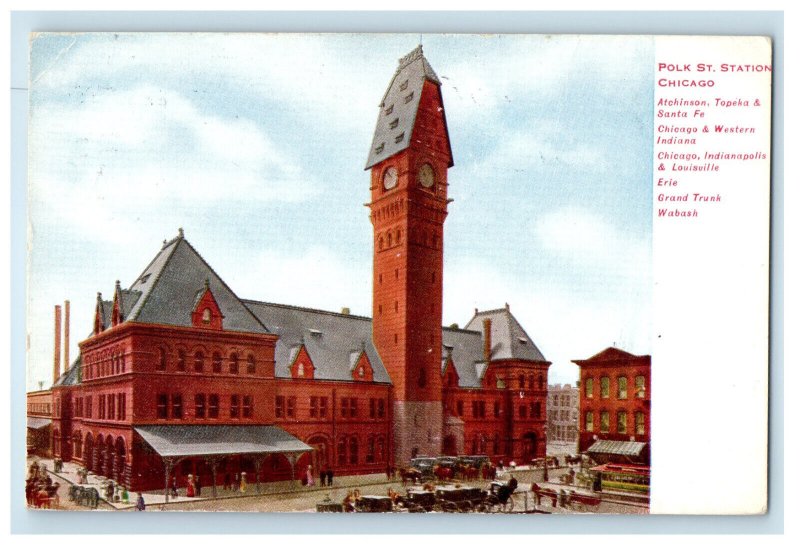 1911 Polk St. Station Chicago Illinois IL V Hammon Co. Posted Postcard 
