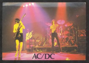 AC/DC ROCK AND ROLL BAND IN CONCERT ADVERTISING POSTCARD AC-DC ROCK&ROLL