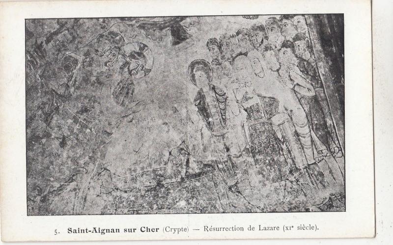 BF33988 resurrection de lazare saint aignan sur che painting art front/back scan