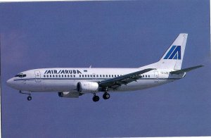 Boeing 737-3M8 Air Aruba 1991 Miami Approach Postcard