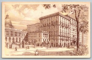 Boston  Massachusetts  Beacon Hill  Hotel Bellevue   Postcard