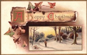 A Happy Christmas Special Holiday Greetings Davidson Bros Vintage Postcard 1911