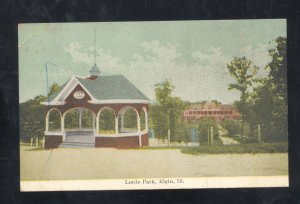 ELGIN ILLINOIS LORDS PARK GAZEBO 1910 VINTAGE POSTCARD