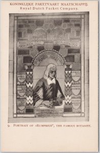 SS 'Rumphius' Ship Portrait Botanist Royal Dutch Packet Company Postcard H76