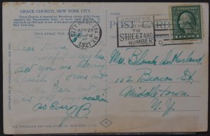 New York, NY - Grace Church - 1921