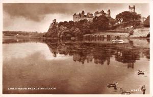 uk20121 linlithgow palace and loch scotland real photo uk