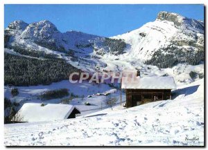 Modern Postcard Grand Bornand Plateau De La Joyere and partial view of the va...