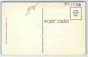 Postcard WV Charleston South Side Bridge & View of Business Center Linen R02