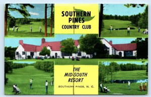 SOUTHERN PINES, NC North Carolina ~ Southern Pines COUNTRY CLUB c1960s Postcard