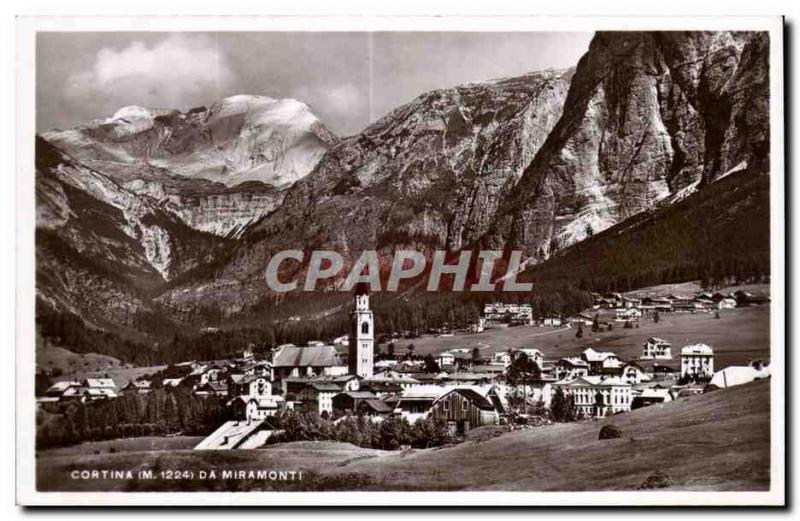Old Postcard Cortina Ed Miramonti da Fotografia A Zardini Cortina d Ampezzo R...