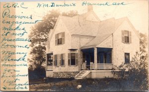 Real Photo PC William Dunbar's Residence Hancock Avenue Brockton Massachusetts