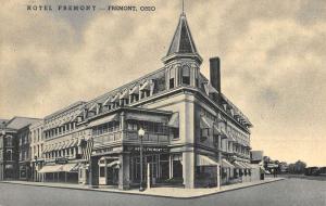 Fremont Ohio Hotel Street View Antique Postcard K49865
