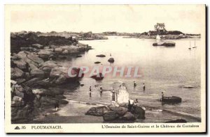 Old Postcard Ploumanach Oratory of Saint Guirec and the Chateau de Costaeres