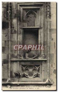 Old Postcard Bourges Palais Jacques Coeur Facade of the Detail A Servant pend...