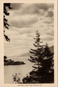 Kootenay Lake near Creston BC British Columbia 1940s Rumsey Co Postcard H28