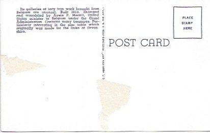 Unused Post Card, Elmscourt, Natchex, Mississippi.  A couple thin areas on back