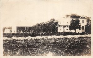 J24/ Winnipeg Manitoba Canada RPPC Postcard c20 Harvey Hill Realty Farm Barn 58