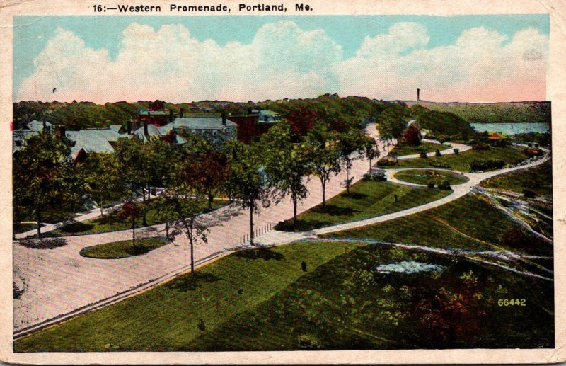 Maine Portland Western Promenade 1927