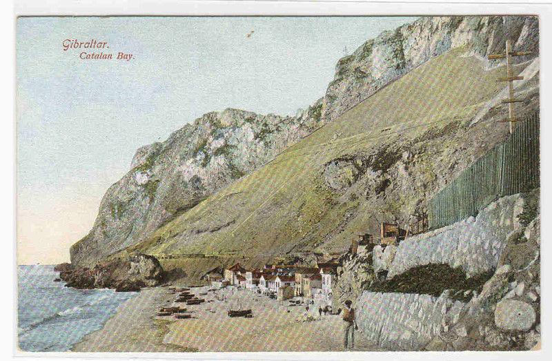 Catalan Bay Gibraltar UK 1910c postcard