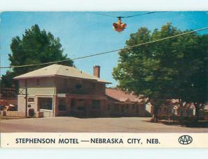 1950's STEPHENSON MOTEL Nebraska City Nebraska NE s8125