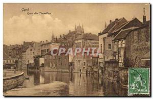 Belgie Belgium Old Postcard Ghent Quai Coopers