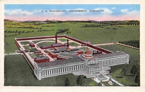 Federal Penitentiary Prison Fort Leavenworth Kansas linen postcard