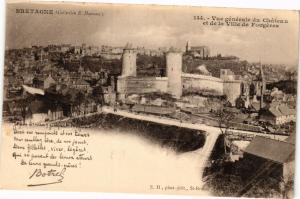 CPA Vue générale du Chateau et de la Ville de FOUGERES (265464)